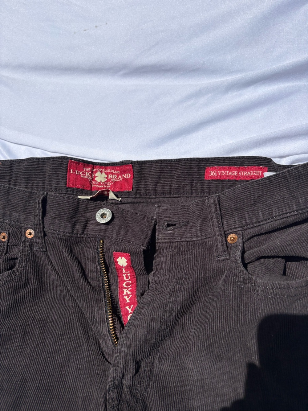 Corduroy Vintage Straight Pants Lucky Brand
